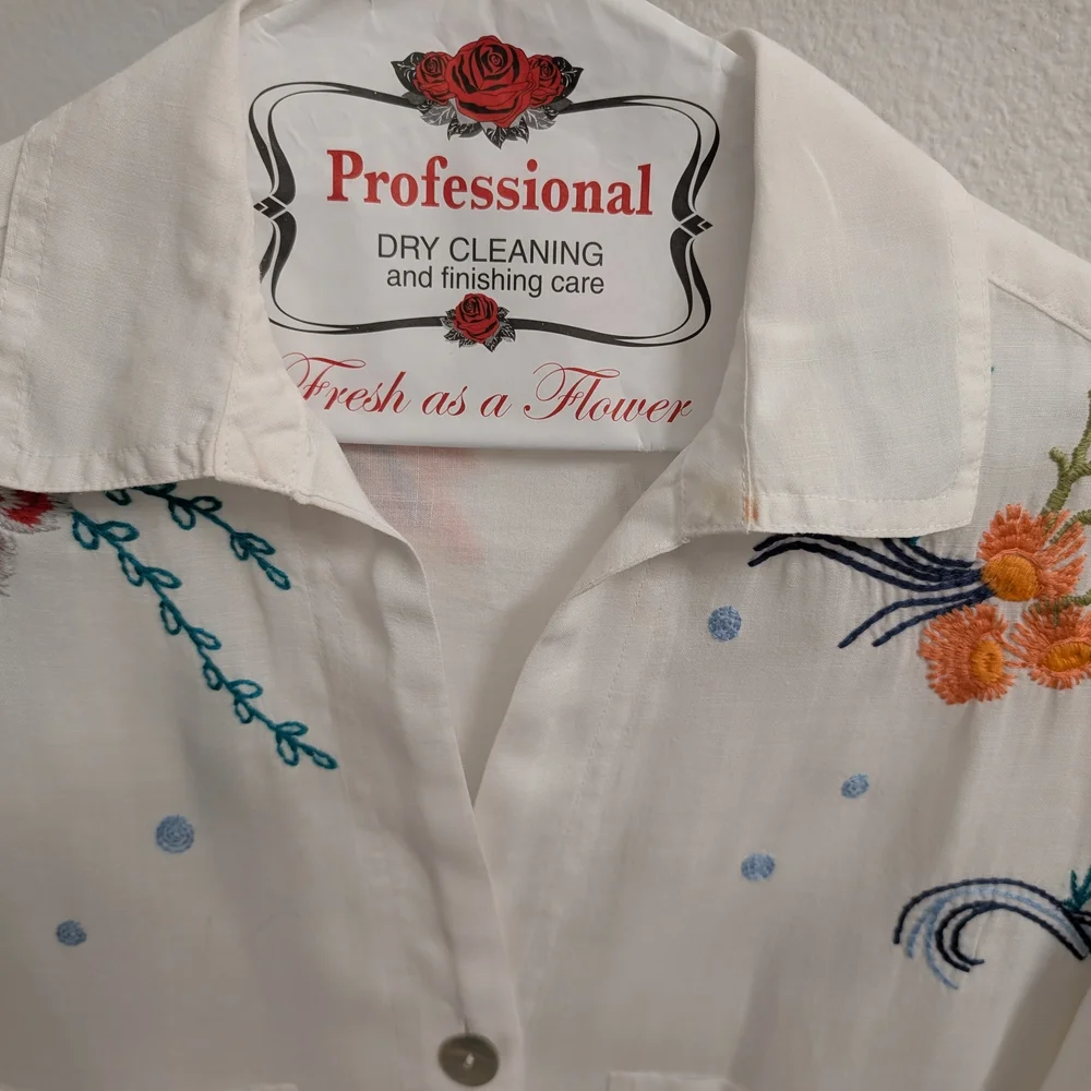 Beautiful Johnny Was Blouse with Embroidery Size XS. Just Dry Cleaned - Picture 5 of 10